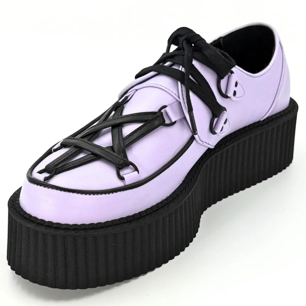 Killstar Shoes Hexellent Creepers Gothcore Y2k Women’s 9 Lilac Platform Wedge